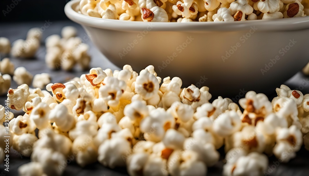 Close-up of a bowl of popcorn Close-up of a bowl of popcorn