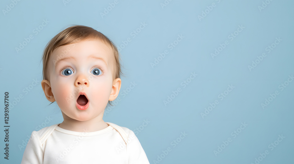Toddler Girl’s Head and Shoulders Portrait with a Surprised Expression
Toddler Girl’s Head and Shoulders Portrait with a Surprised Expression