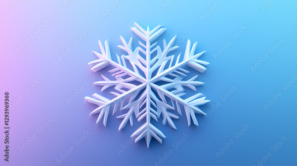 A Dreamlike Snowflake with Soft Gradient Colors A Dreamlike Snowflake with Soft Gradient Colors