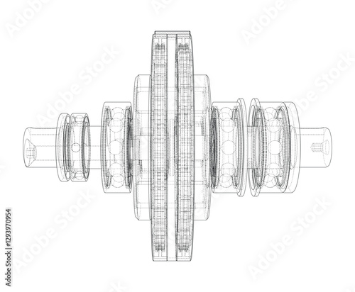 Wave Reducer. Vector illustration, 3d render