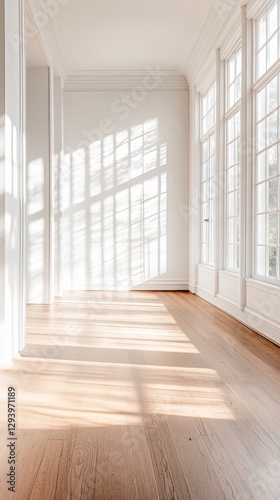 Wallpaper Mural Sunlit Empty Room with Elegant Architecture Torontodigital.ca