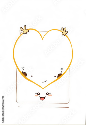 Hand drawn cute cartoon handbook note paper dialog material