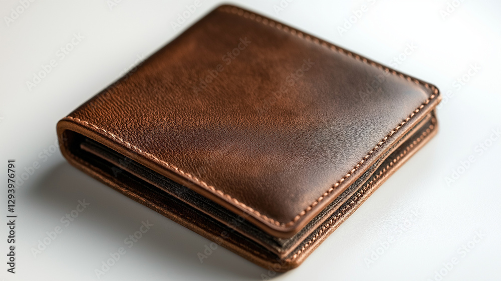 stylish wallet made of leather in brown color foe mens isolated on white background stylish wallet made of leather in brown color foe mens isolated on white background