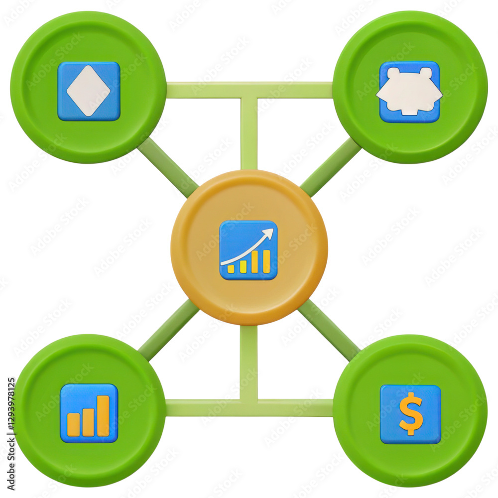 cryptocurrency blockchain network concept Financial growth infographic concept