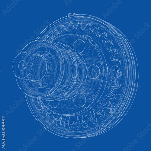 Wave Reducer. Vector illustration, 3d render