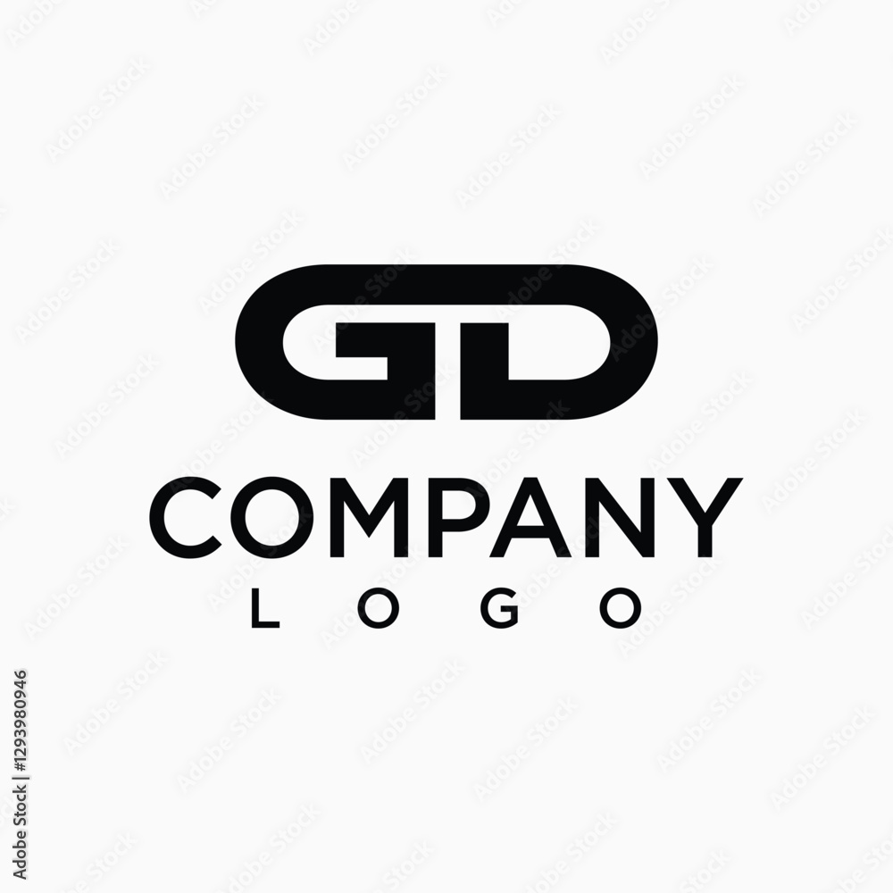 letter GD logo design vector for business branding letter GD logo design vector for business branding