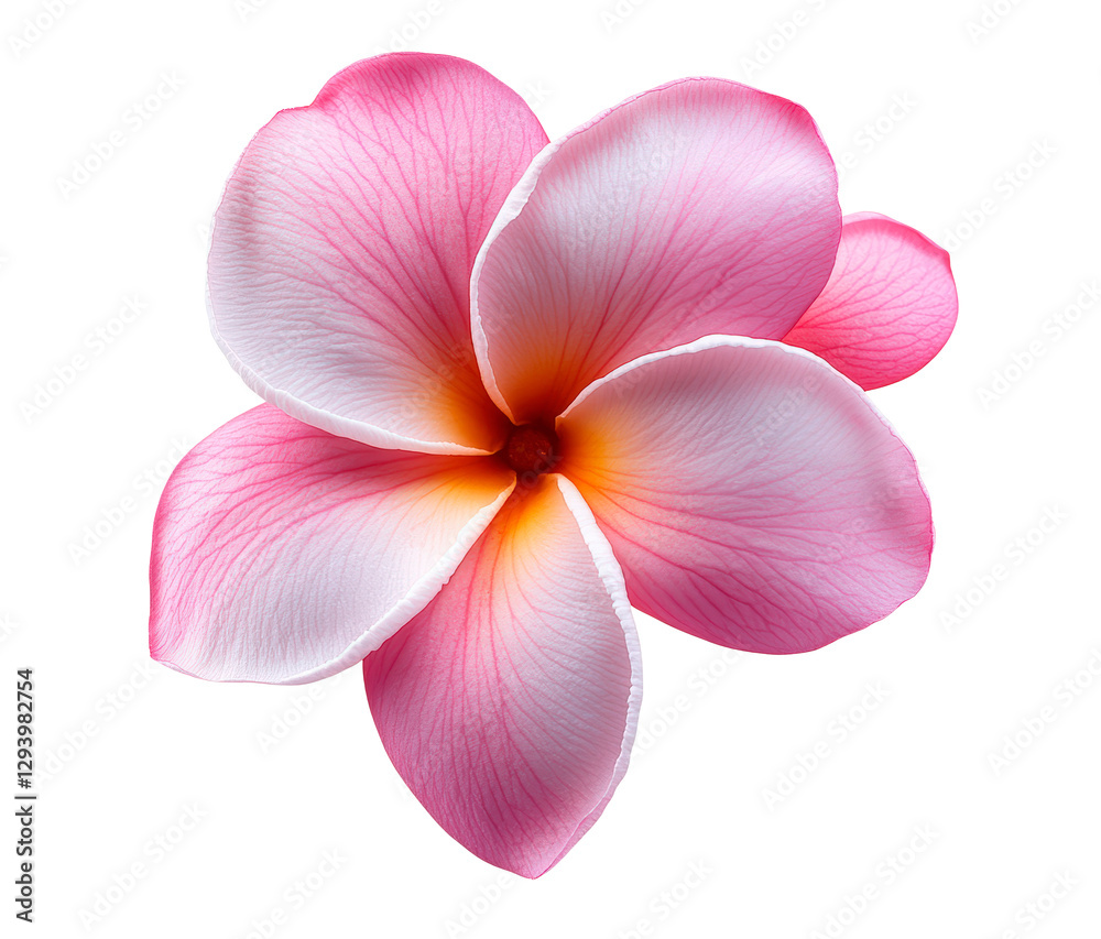Fototapeta premium Pink Plumeria flower isolated on transparent background