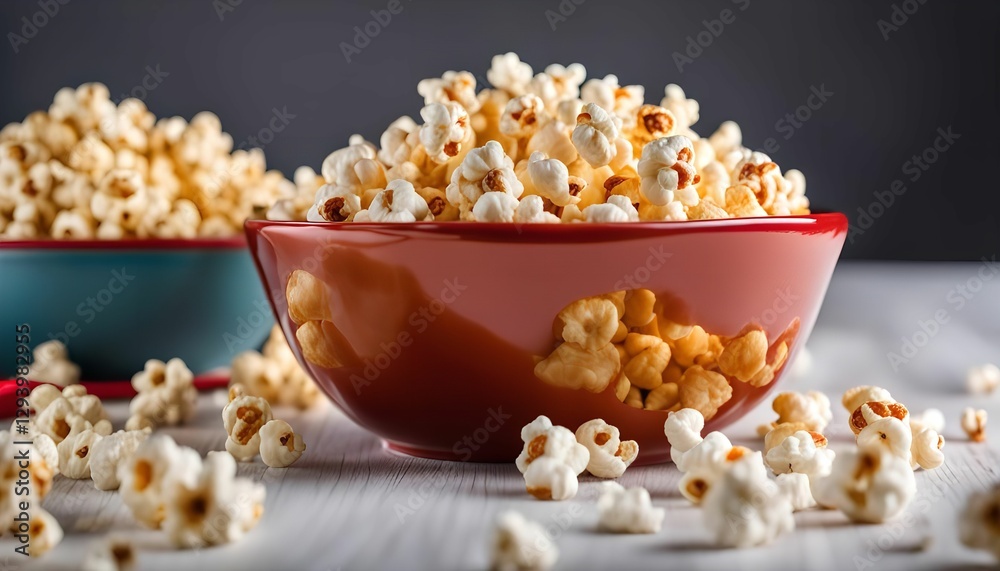 Bowl of Popcorn on White Surface Bowl of Popcorn on White Surface