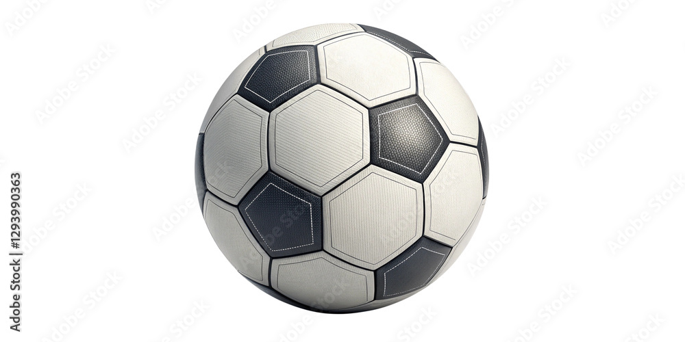 Obraz premium Realistic Soccer Ball Isolated on Transparent Background – High-Quality Cutout PNG Classic Black and White Soccer Ball – Isolated PNG with Transparent Background