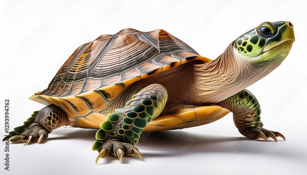 Isolated Turtle on White Background with Clipping Path, Serene and Vivid Portrait of a Majestic Sea Creature against Stark Contrast, Perfect for Digital Art, Home Decor, or Design Inspiration. Isolated Turtle on White Background with Clipping Path, Serene and Vivid Portrait of a Majestic Sea Creature against Stark Contrast, Perfect for Digital Art, Home Decor, or Design Inspiration.