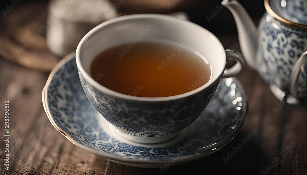 Close-up of a Cup of Tea on Wooden Table Close-up of a Cup of Tea on Wooden Table