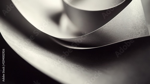 Abstract Artistic Layout of Floating Paper Gently Curling Edges