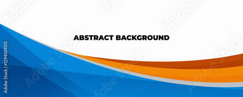 Abstract background with blue and orange shape at bottom