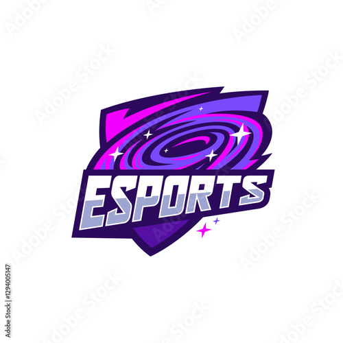 Playful Futuristic Sleek Galaxy Esports Logo Design – High-Quality Gaming Emblem