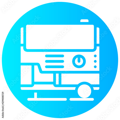 generator vector round glyph icon