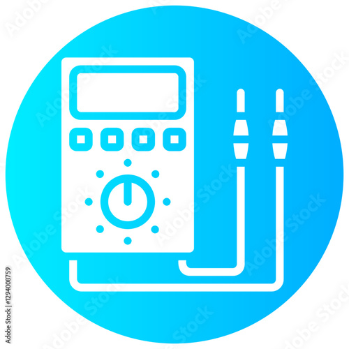 multimeter vector round glyph icon