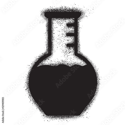 chemical bottle icons icon Spray Painted Graffiti Sprayed isolated on white background.