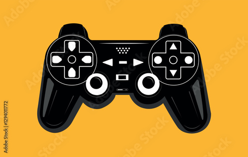 Vector play station gaming joy stick remote controller illustration
