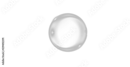 Png Glossy transparent soap bubble floating in the air, reflecting light. Delicate round sphere with a crystal-clear liquid drop effect. Shiny and clean water element, softly flying in a weightless