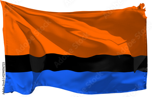 waving flag of chagos on transparent background photo