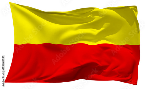 waving flag of kannada on transparent background