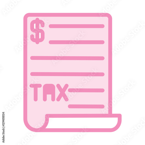 Tax   duotone line icon, vector, pixel perfect, illustrator file 
