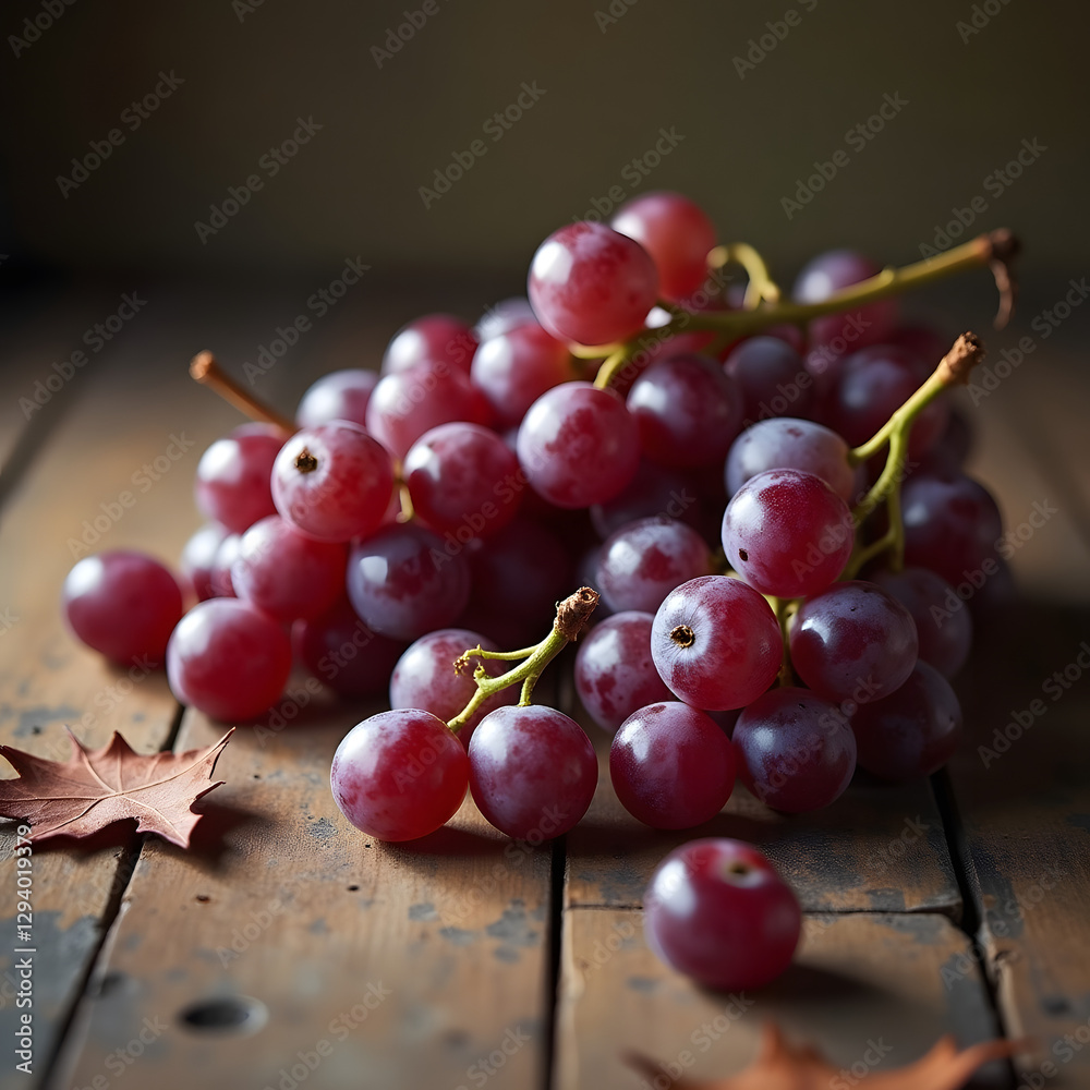 Fototapeta premium red grapes on vine