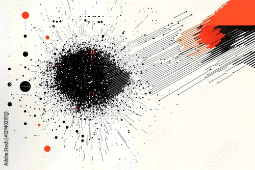 An infographic of defragmentation using a using contrasting visuals of chaotic vs. organized patterns photo