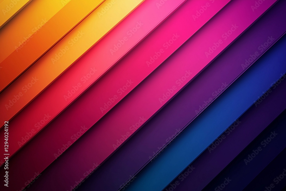 Fototapeta premium Abstract Diagonal Stripes in a Gradient of Blue, Pink, and Orange abstract background