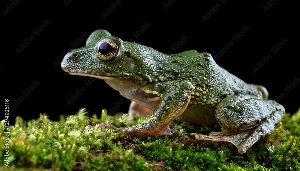 Vietnamese Mossy Frog in a Lush Green Rainforest Canopy, Showcasing a Vibrant Jungle Ecosystem teeming with Life and Rich Colors, Capturing the Mystery of the Ancient Vietnamese Wilderness. Vietnamese Mossy Frog in a Lush Green Rainforest Canopy, Showcasing a Vibrant Jungle Ecosystem teeming with Life and Rich Colors, Capturing the Mystery of the Ancient Vietnamese Wilderness.