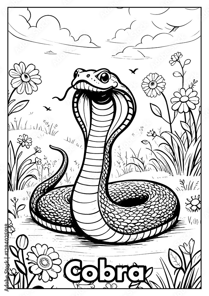Fototapeta premium Animal Coloring Pages, Cute Coloring Pages, For Kids and Adults