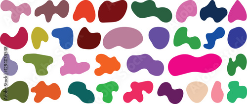Vector abstract colorful fluid trendy cute style