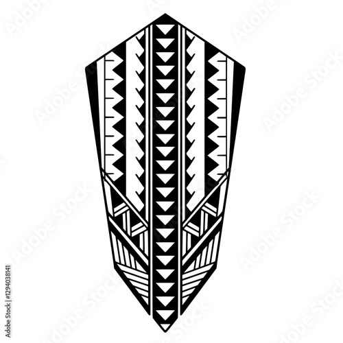 Wrap around arm polynesian tattoo design. Pattern aboriginal samoan. illustration EPS10
