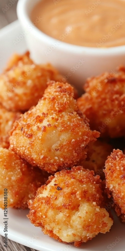 Breaded Cauliflower. Crispy Fried Cauliflower Florets Served with Fry Sauce Breaded Cauliflower. Crispy Fried Cauliflower Florets Served with Fry Sauce