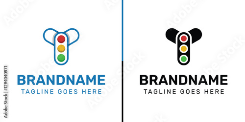 Letter Y Traffic Light Logo Set, for  in technology, navigation, transportation, or communication companies