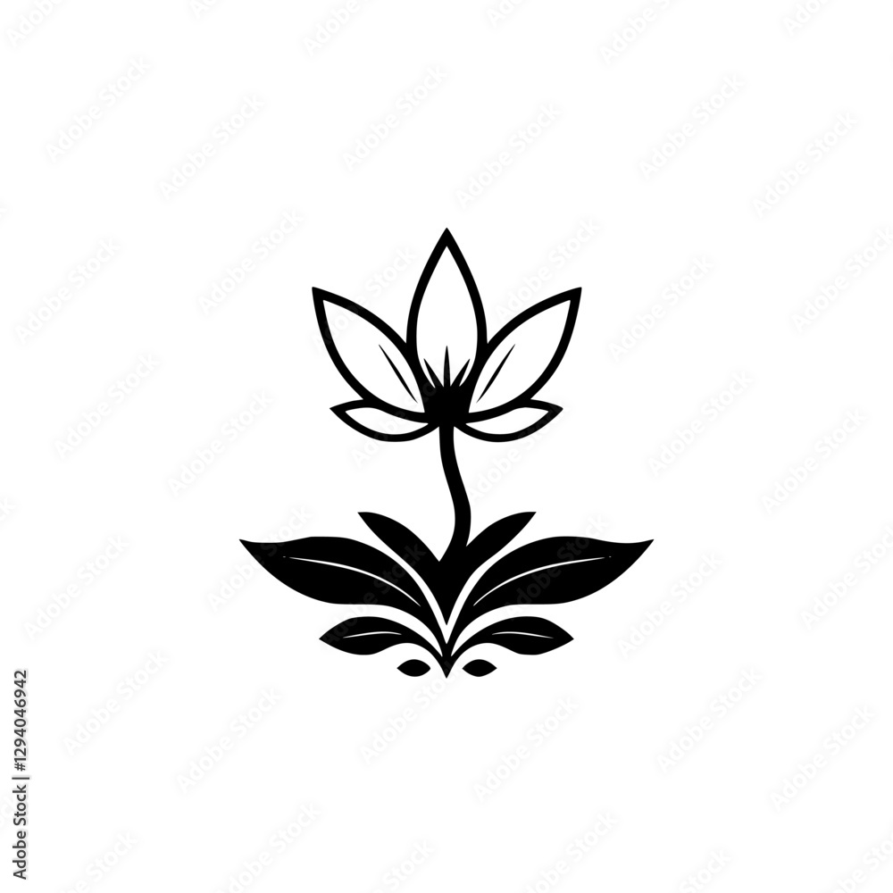 This is a very clear and concise black and white image, clean art of flower. This is a very clear and concise black and white image, clean art of flower.