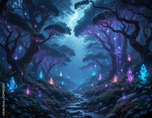 An ethereal aurora sanctuary with a serene glow
