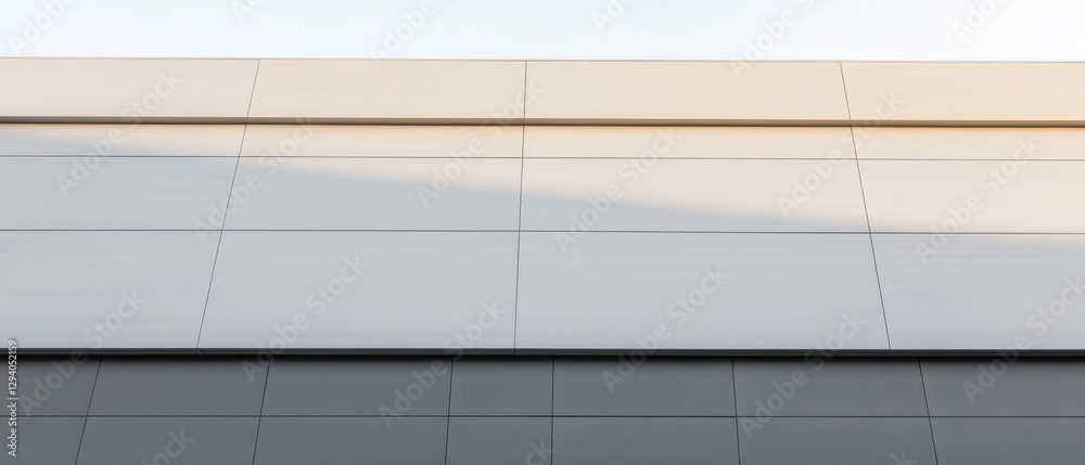 Modern architectural design featuring a minimalist wall structure with light and shadow interplay Modern architectural design featuring a minimalist wall structure with light and shadow interplay