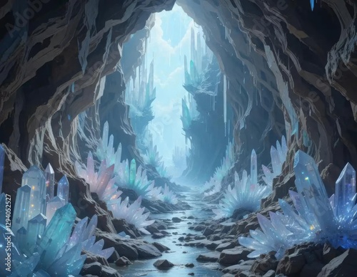 An enchanting ethereal crystal canyon saga
