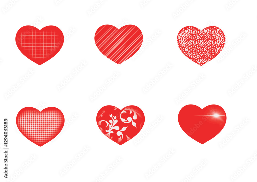 Red vector Love icon. Valentines day signs or symbols. Vector illustration. Red vector Love icon. Valentines day signs or symbols. Vector illustration.