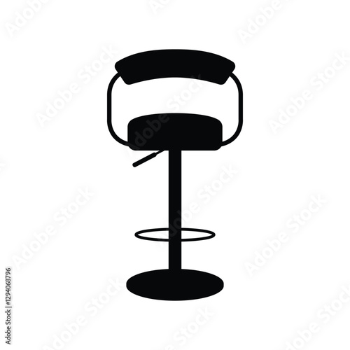 Modern bar stool vector icon design against a white background