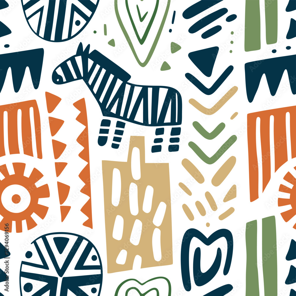 Obraz premium African Tribal Zebra Pattern