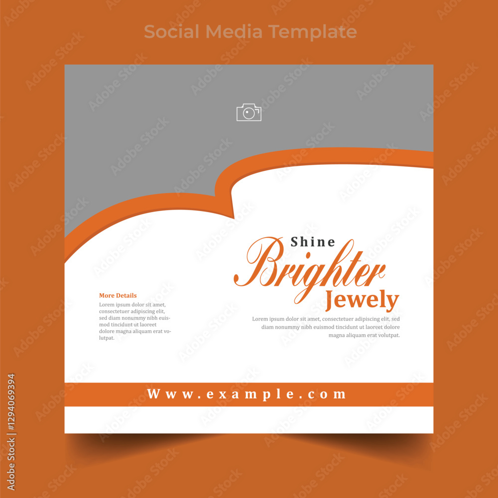 Fototapeta premium Jewelry promotion social media Instagram post banner template 