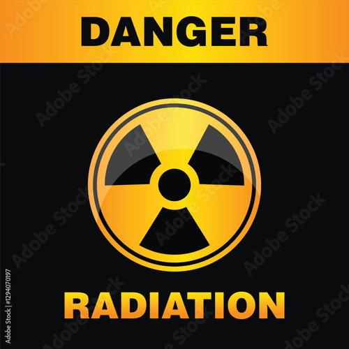 Radiation icon design. Radiation glyph design