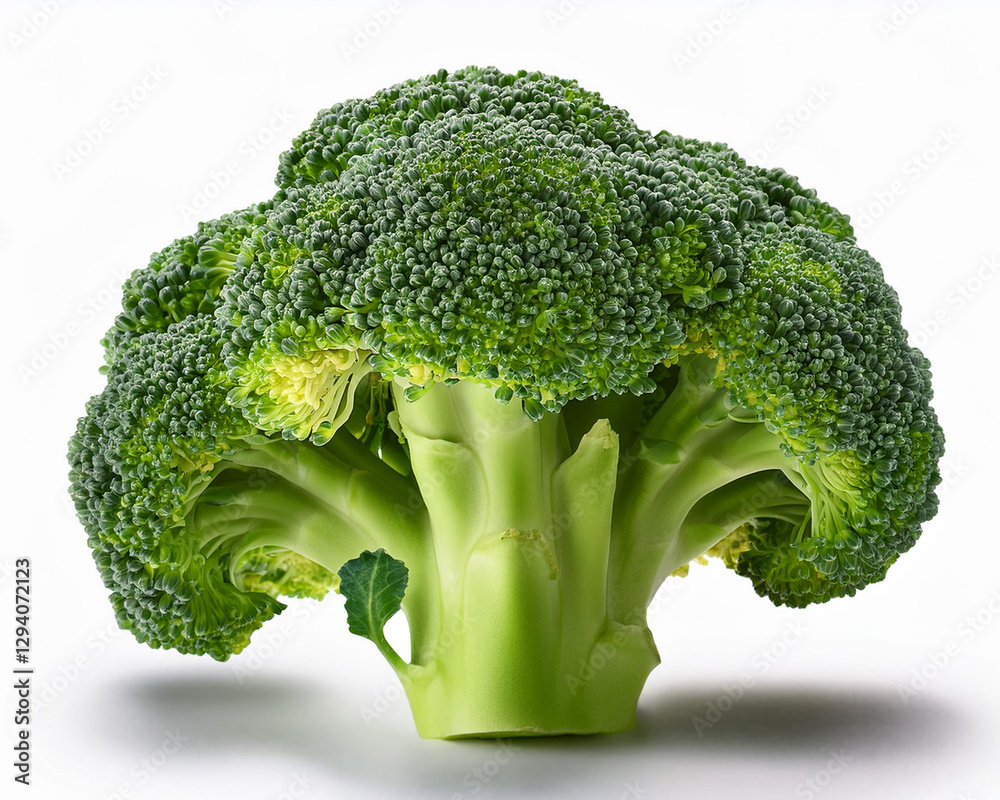 broccoli on a clear, white background broccoli on a clear, white background