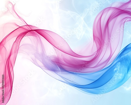 Abstract illustration of flowing smoke with vibrant color waves