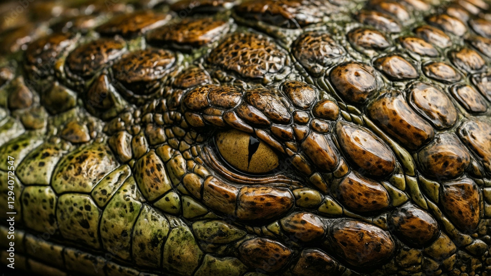Naklejka premium Crocodile Skin Texture Background