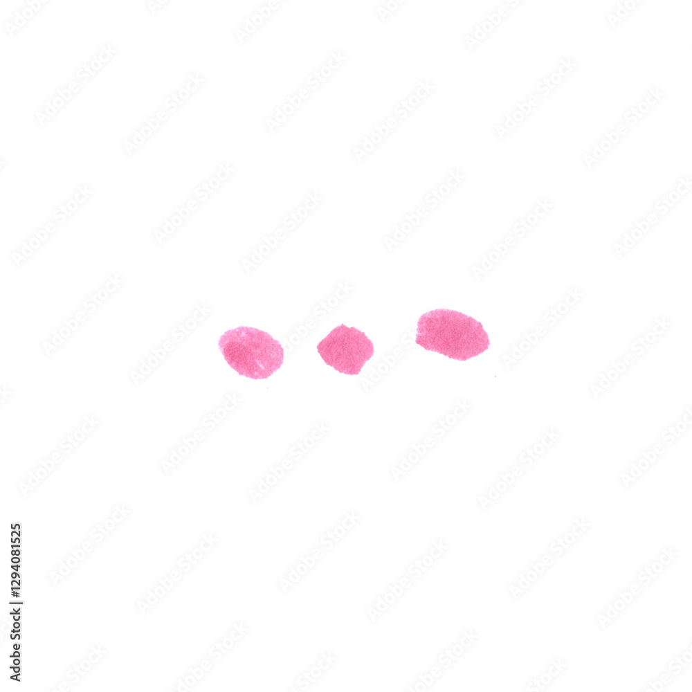 Ellipsis Symbol, hand-drawn marker glyph with pink color on transparent Background Ellipsis Symbol, hand-drawn marker glyph with pink color on transparent Background
