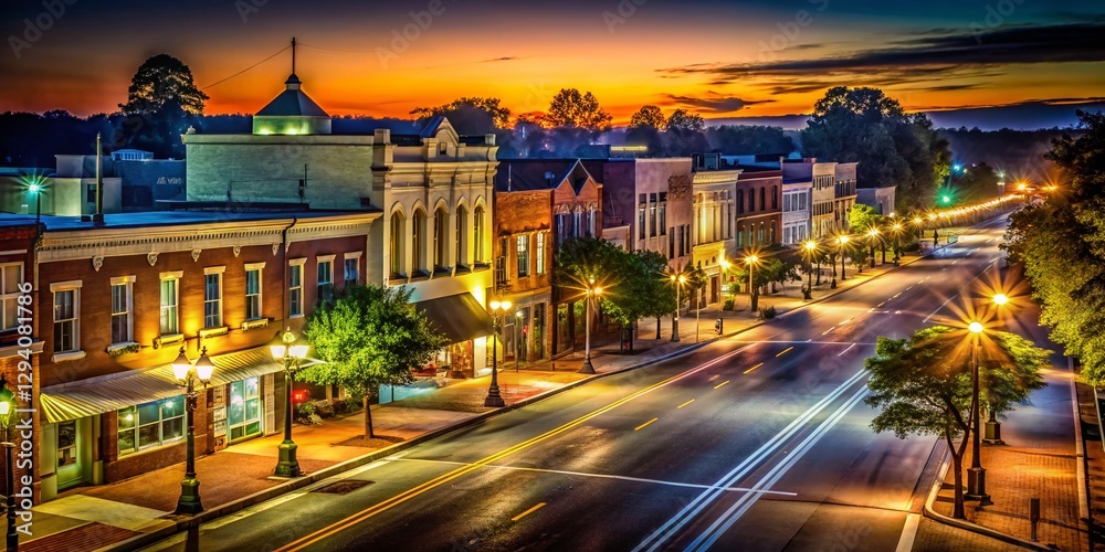 Fototapeta premium Low Light Photography: Brantley County, Georgia - Night Scene