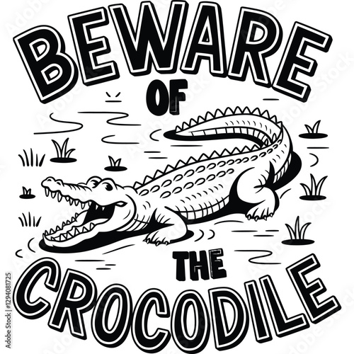 Crocodile Vector Illustration.